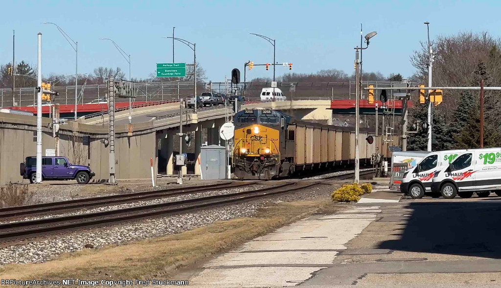 CSX 3255 is crossing Broad Blvd.